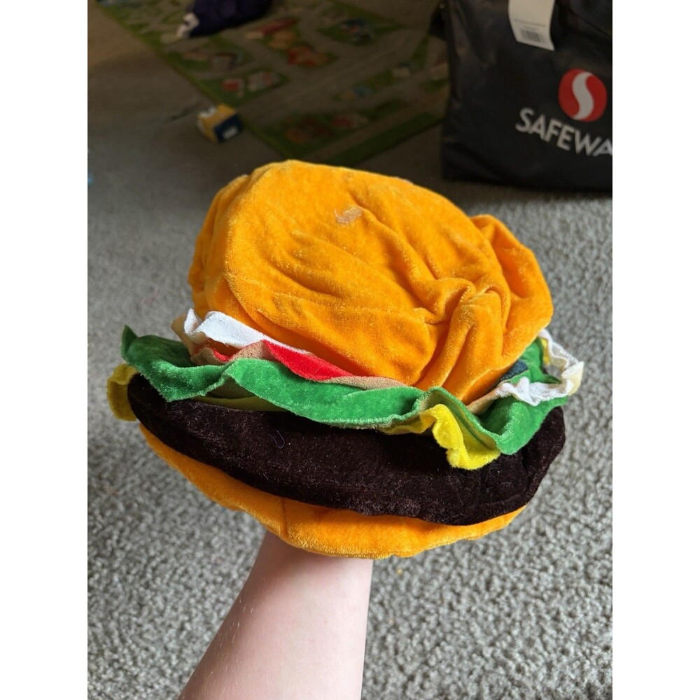 VTG Hamburger Hat Wacky Hats Silly
